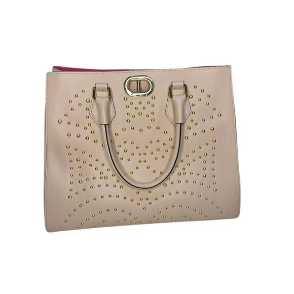 Dee Ocleppo 100% Leather Studded Satchel Bag, Made in Italy - Picture 1 of 7